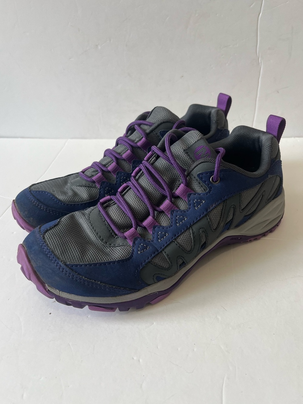 Merrell Lulea Women's Gray Purple waterproof hiking Trail Sneakers size 8.5